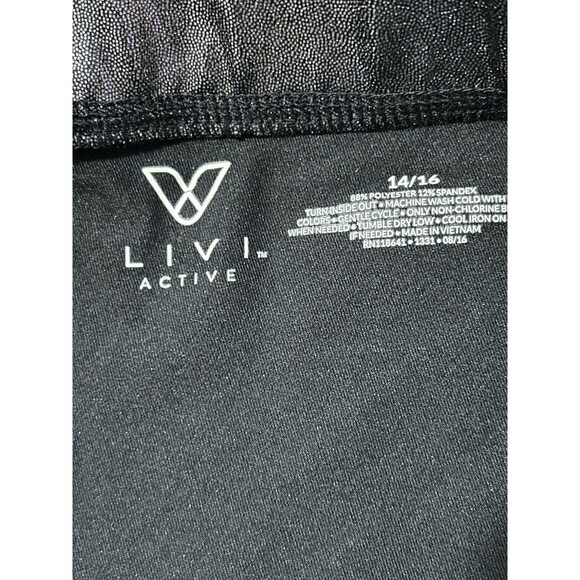 Livi Active Leggings NWT‎ Pewter Metalic Sz 14/16 (MSRP $49.95) - Picture 5 of 6